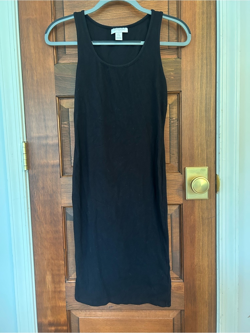 Motherhood Maternity Basic Black Bodycon Ribbed Maternity Tank Dress - Small - Picture 1 of 7